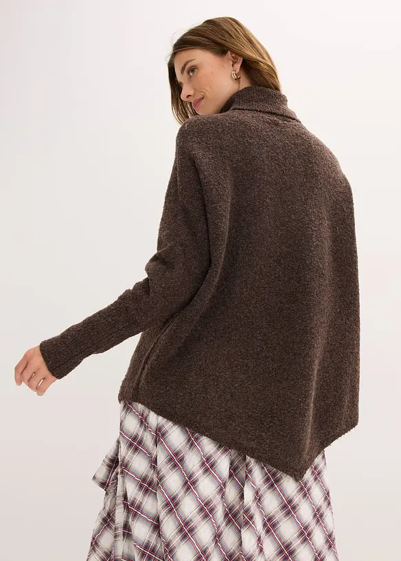 Oversize-Pullover in braun von hinten (im Anschnitt) - bonprix