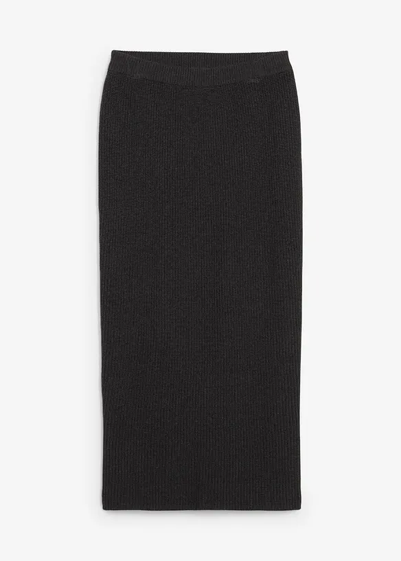 Strickrock aus reiner Baumwolle in grau von vorne - bonprix Strickrock aus reiner Baumwolle in grau von vorne - bonprix