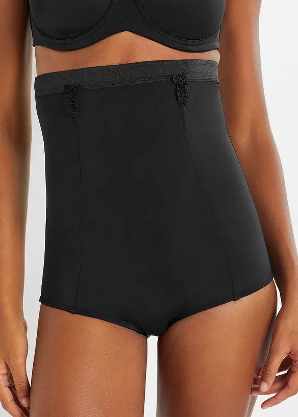 Strong Highwaist Shape Panty in schwarz von vorne - bonprix