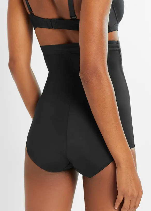 Strong Highwaist Shape Panty in schwarz von hinten - bonprix