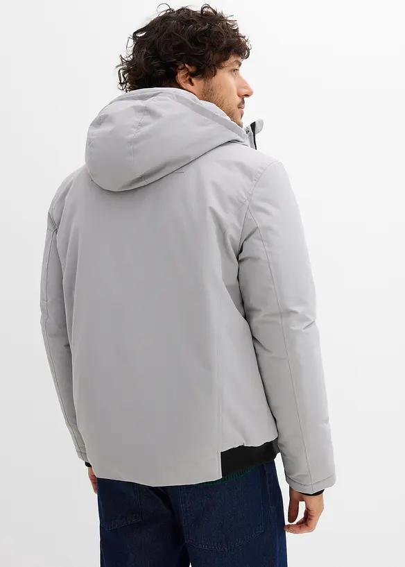 Winterblouson in Regular-Fit in grau von hinten (im Anschnitt) - bonprix