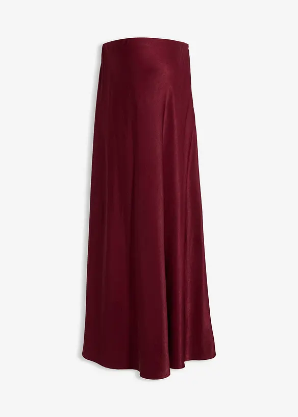 Umstandsrock aus Satin in rot von vorne - bonprix