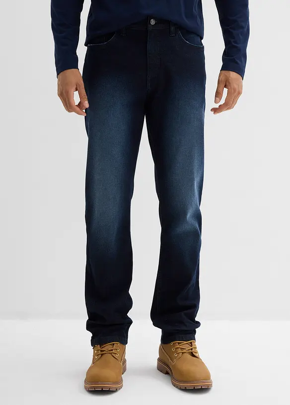 Regular-Fit-Jeans mit Komfortschnitt, Straight in blau von vorne - bonprix