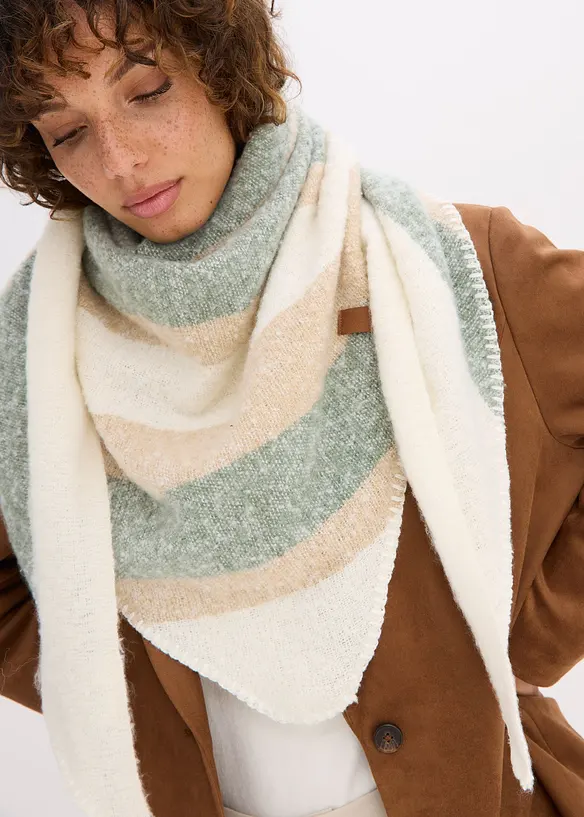 Dreieckstuch in beige von vorne (im Anschnitt) - bonprix