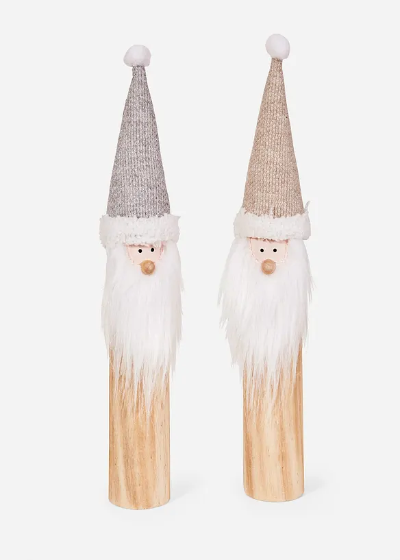 Deko-Figur Wichtel (2er Pack) in grau von vorne - bonprix