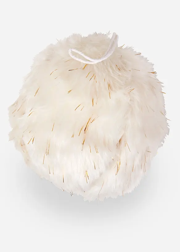 Hängedeko Plüschkugel in beige von vorne - bonprix