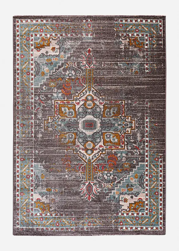 Teppich mit orientalischer Musterung in braun von vorne - bonprix