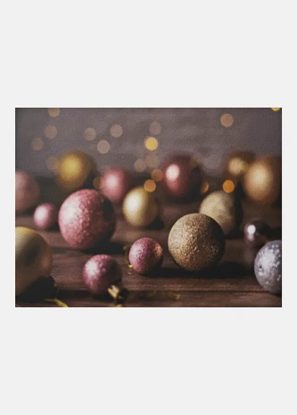 Fußmatte mit weihnachtlichem Motiv in lila von vorne - bonprix