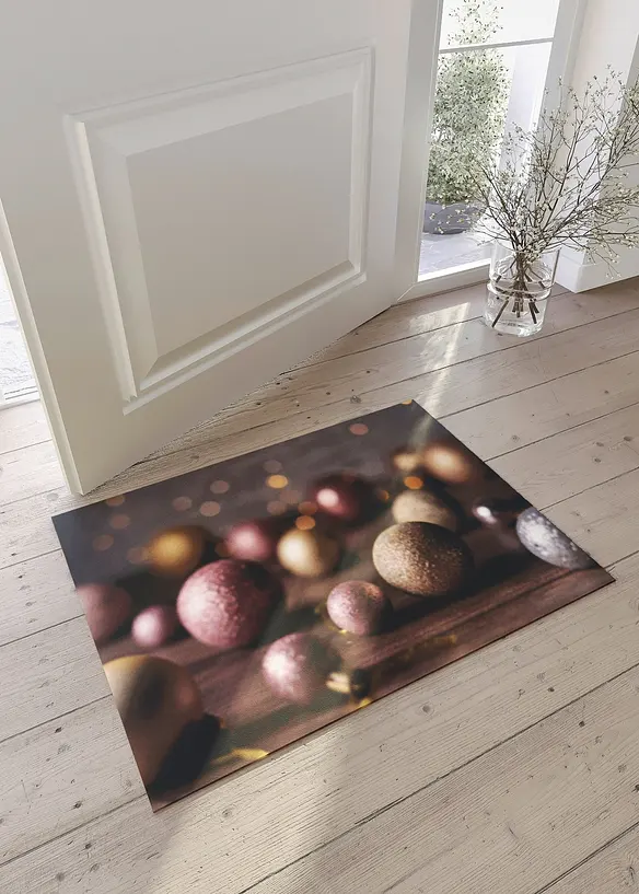 Fußmatte mit weihnachtlichem Motiv in lila (Ambiente) - bonprix