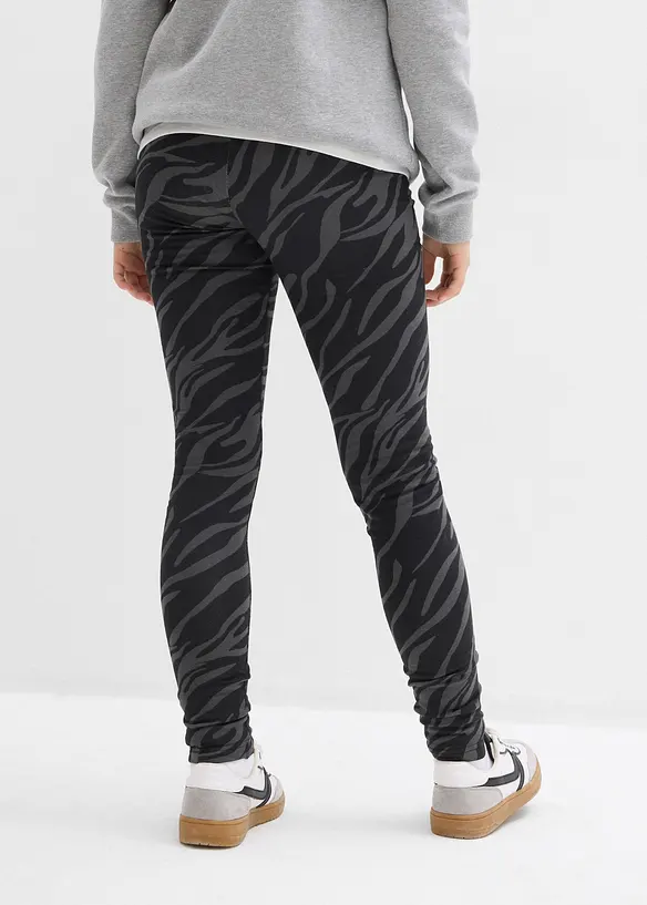 Thermo-Leggings in grau von hinten - bonprix