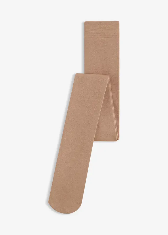 Thermostrumpfhose mit softem Fleece 150 DEN in braun von vorne - bonprix