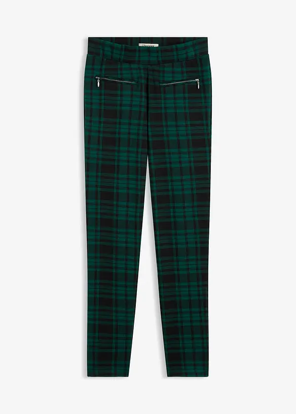 Jersey-Hose in grün von vorne - bonprix