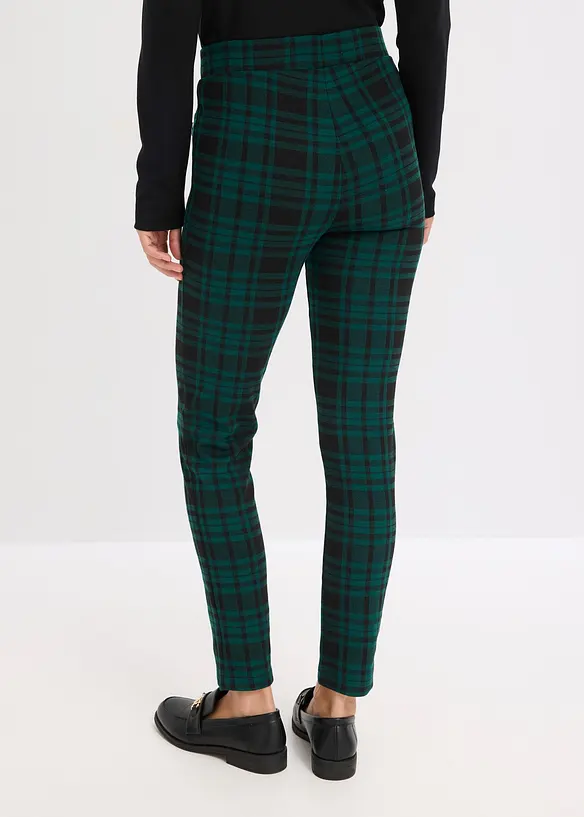 Jersey-Hose in grün von hinten - bonprix