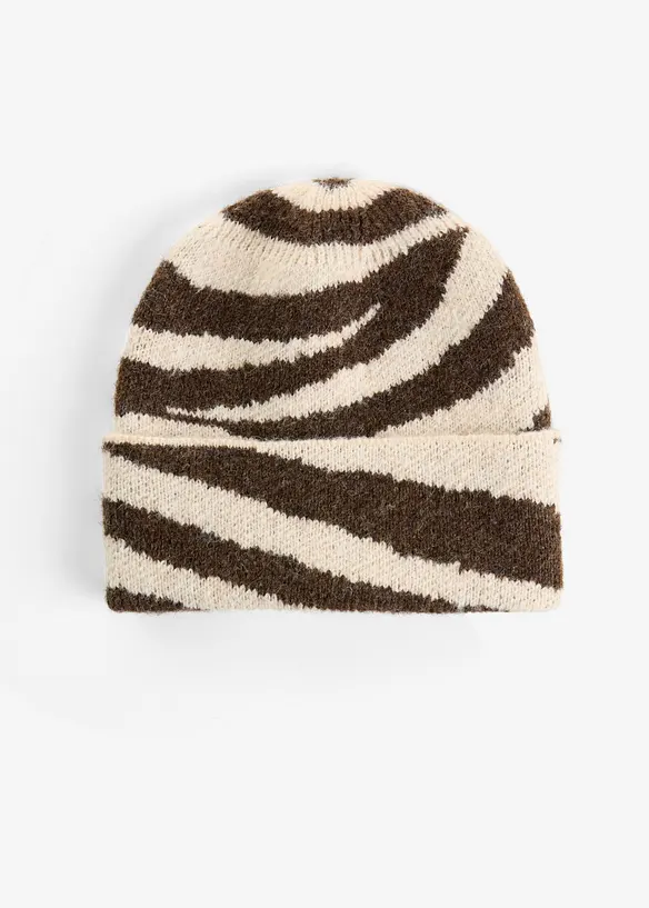 Mütze in beige von vorne - bonprix