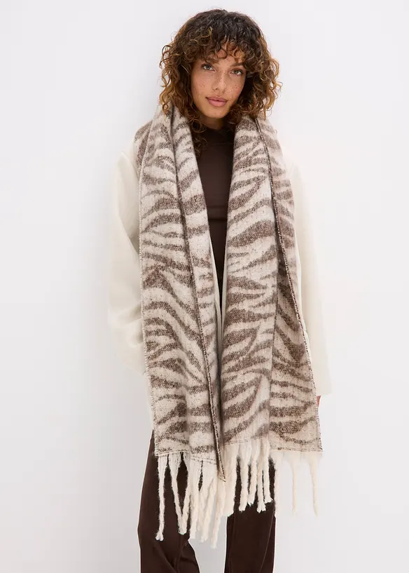 Schal in beige von vorne (im Anschnitt) - bonprix