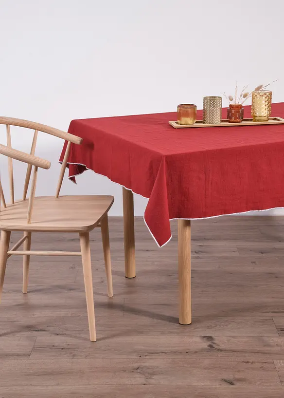 Tischdecke aus Bio-Baumwolle in rot - bonprix