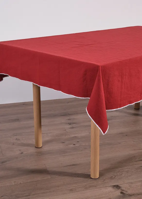 Tischdecke aus Bio-Baumwolle in rot von vorne - bonprix