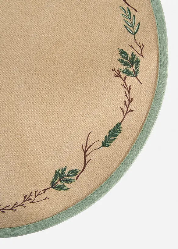 Tischsets aus Bio Baumwolle (2er Pack) in beige (Detailaufnahme) - bonprix