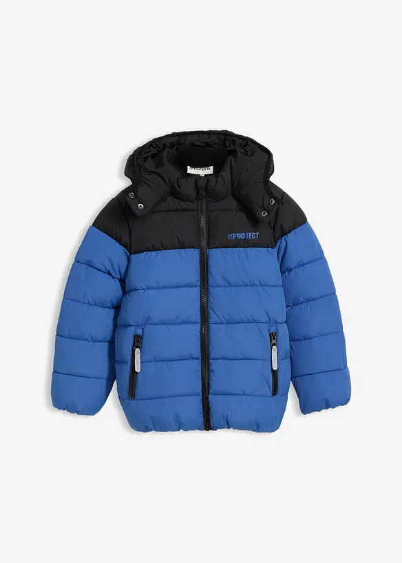 warm gefütterte Winter-Steppjacke, wasserabweisend in blau von vorne - bonprix