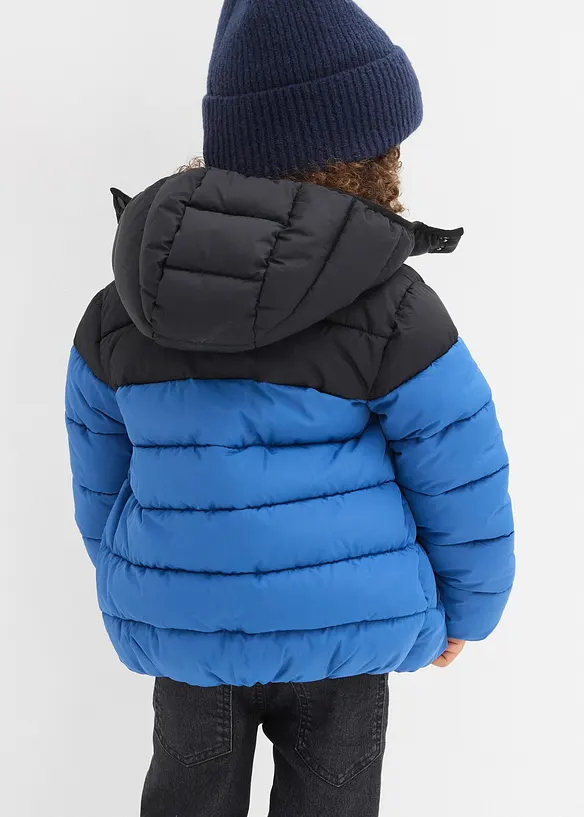 warm gefütterte Winter-Steppjacke, wasserabweisend in blau von hinten (im Anschnitt) - bonprix