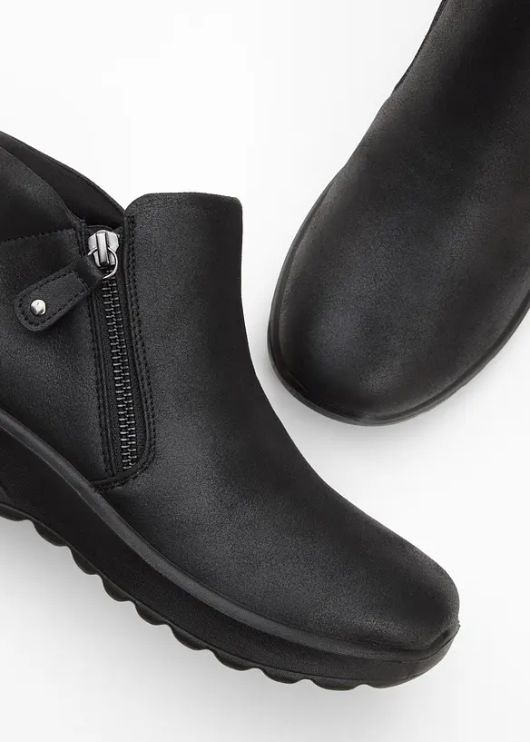 Skechers Boots mit Reißverschluss in schwarz - Skechers