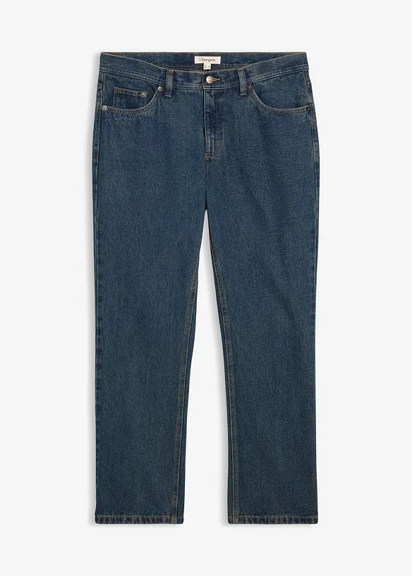Regular-Fit-Jeans, Straight in blau von vorne - bonprix