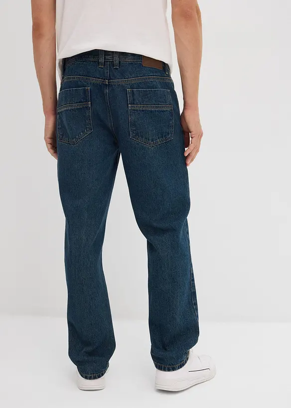 Regular-Fit-Jeans, Straight in blau von hinten - bonprix