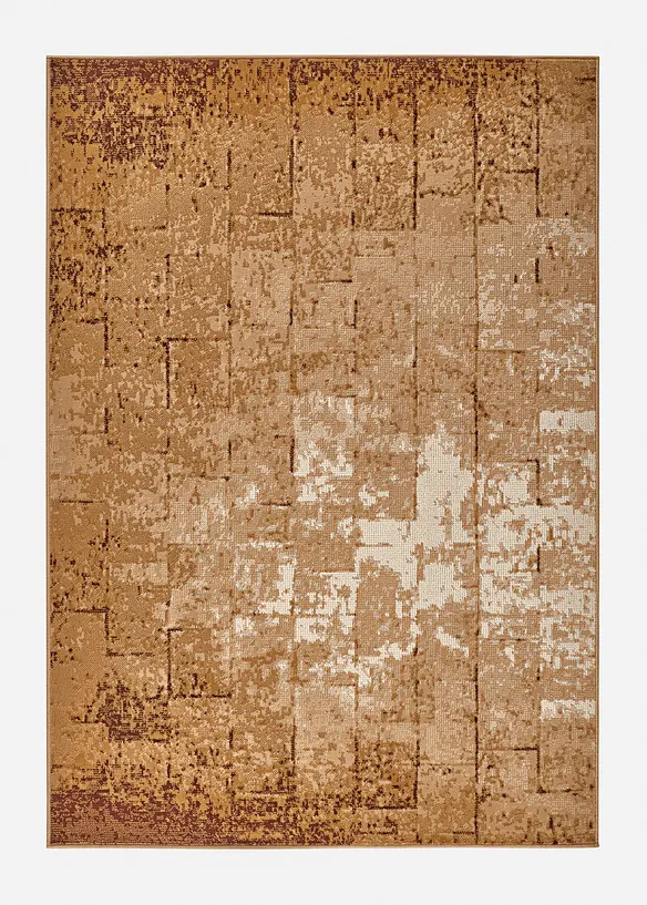 Teppich mit graphischer Musterung in braun von vorne - bonprix