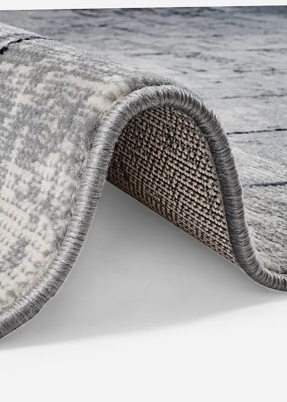 Teppich mit graphischer Musterung in grau (Detailaufnahme) - bonprix