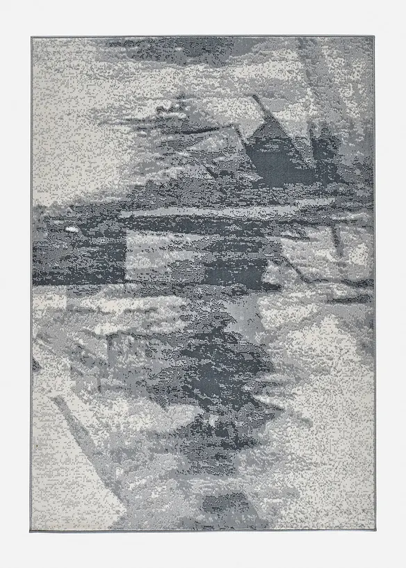 Teppich mit moderner Musterung in grau von vorne - bonprix