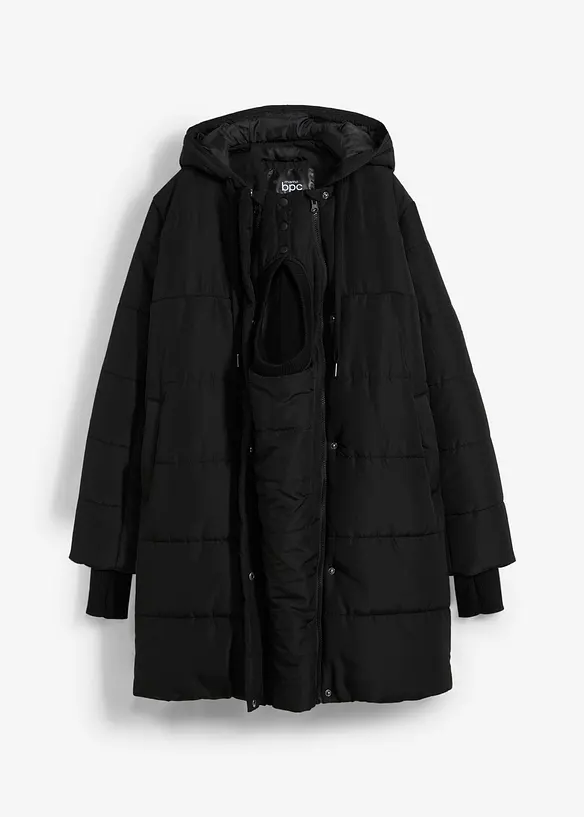 3-in-1 Umstandsmantel mit Trageeinsatz in schwarz von vorne - bonprix 3-in-1 Umstandsmantel mit Trageeinsatz in schwarz von vorne - bonprix