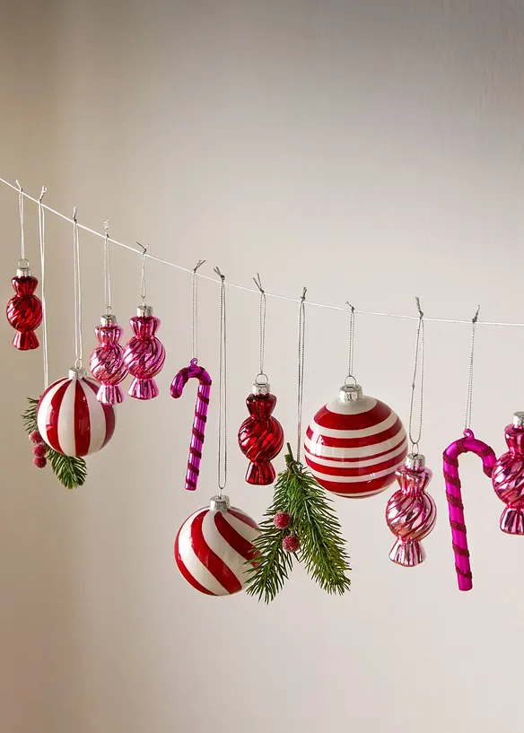 Boltze Hängedeko Zuckerstangen (2er Pack) in pink (Ambiente) - Boltze Home Collections