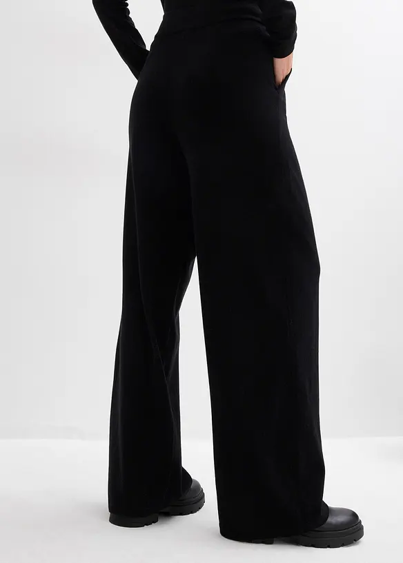 Strick-Hose aus weichem Kaschmir-Mix in schwarz von hinten - bonprix Strick-Hose aus weichem Kaschmir-Mix in schwarz von hinten - bonprix