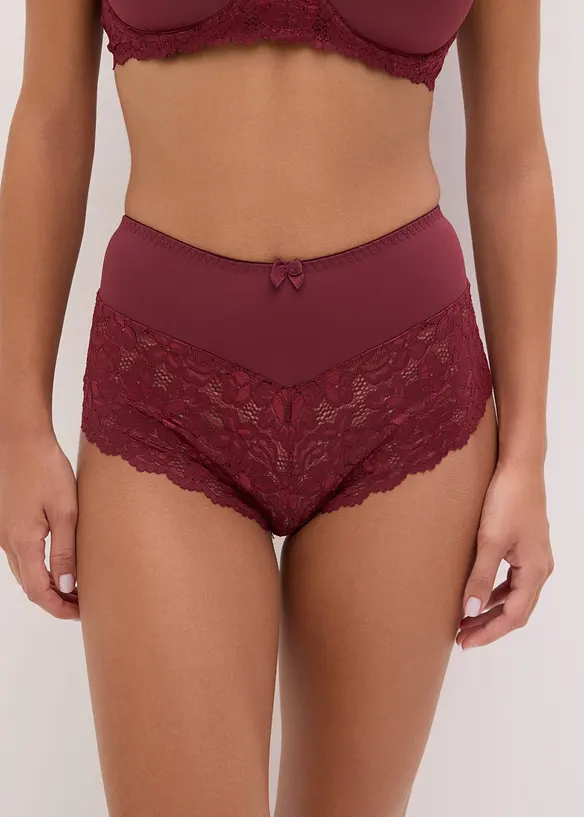 Maxipanty mit Spitze in rot von vorne - bonprix