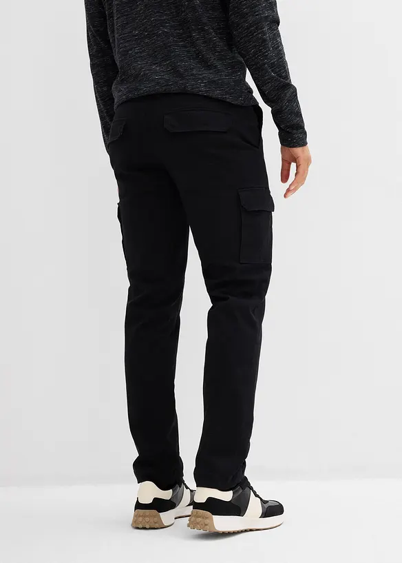 Regular Fit Thermo-Cargohose, Straight in schwarz von hinten - bonprix