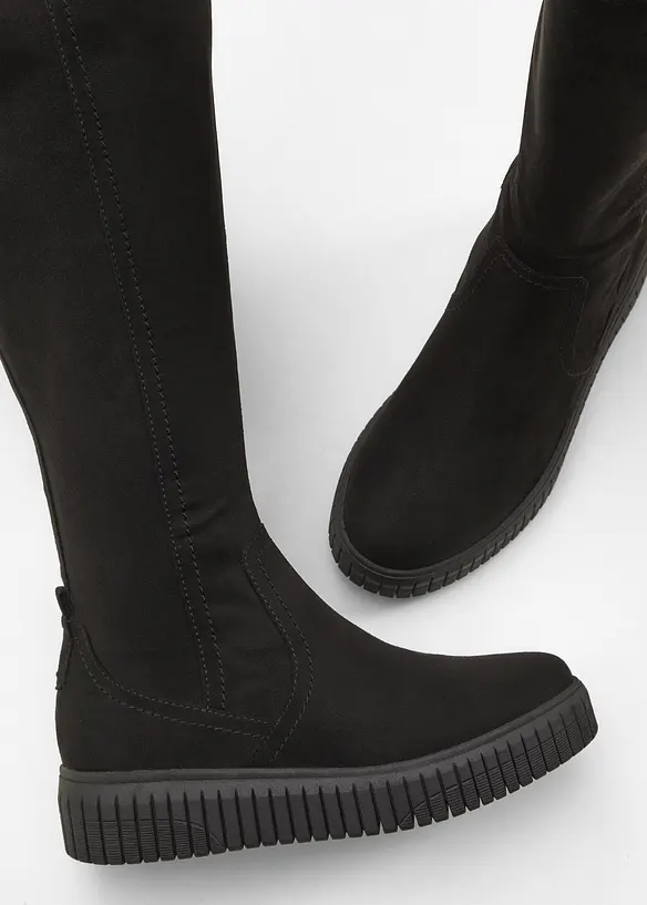 Jana Stiefel in bequemer Weite in schwarz - Jana