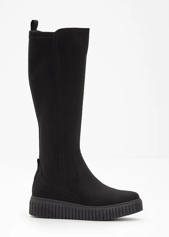 Jana Stiefel in bequemer Weite in schwarz - Jana