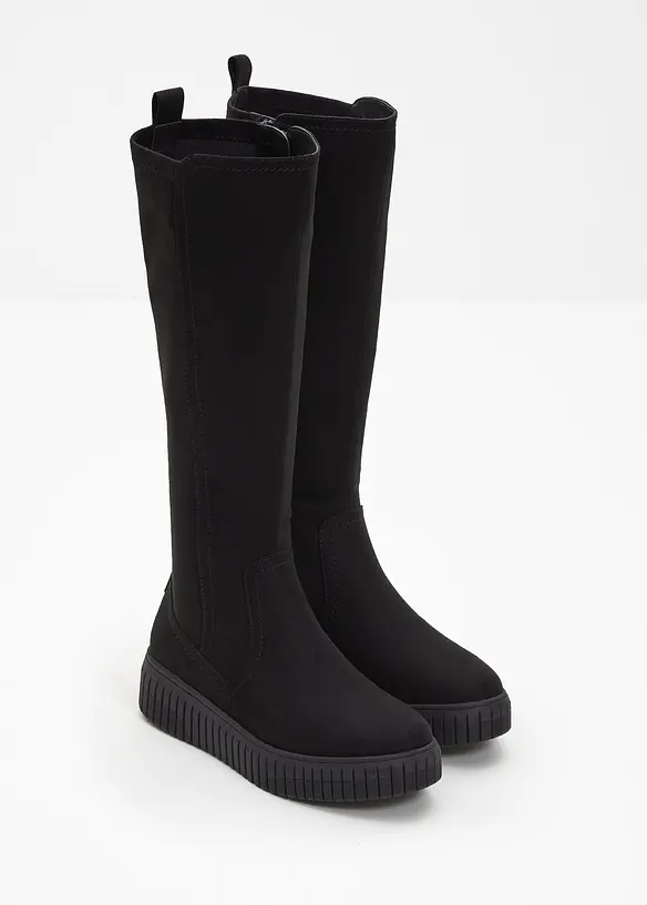 Jana Stiefel in bequemer Weite in schwarz - Jana
