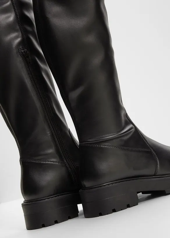 Overknee Stiefel in schwarz - bonprix