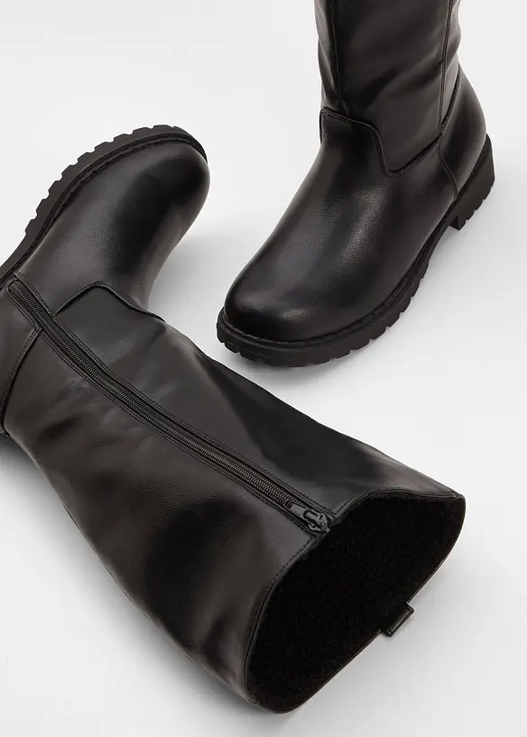 Weitschaftstiefel in schwarz - bonprix