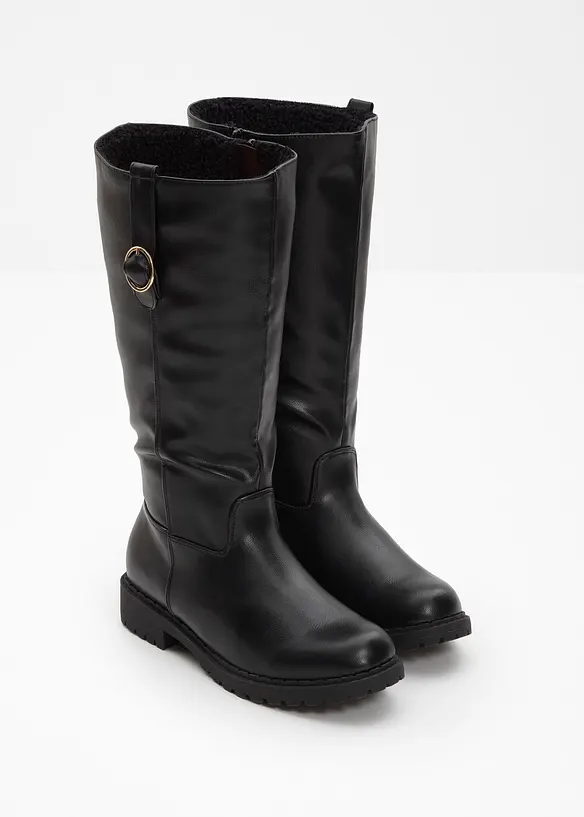 Weitschaftstiefel in schwarz - bonprix