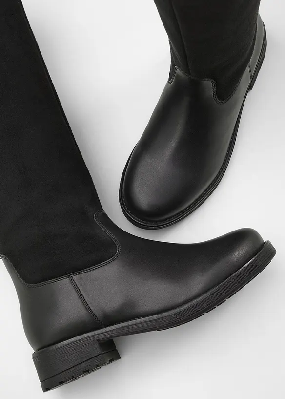 Weitschaftstiefel in schwarz - bonprix