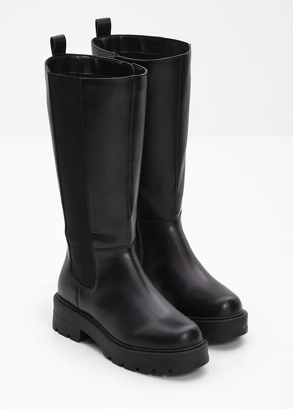 Weitschaftstiefel in schwarz - bonprix