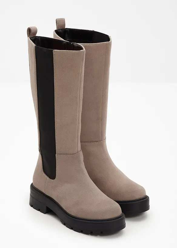 Weitschaftstiefel in braun - bonprix