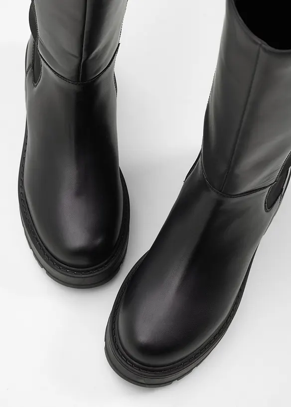 Weitschaftstiefel in schwarz - bonprix