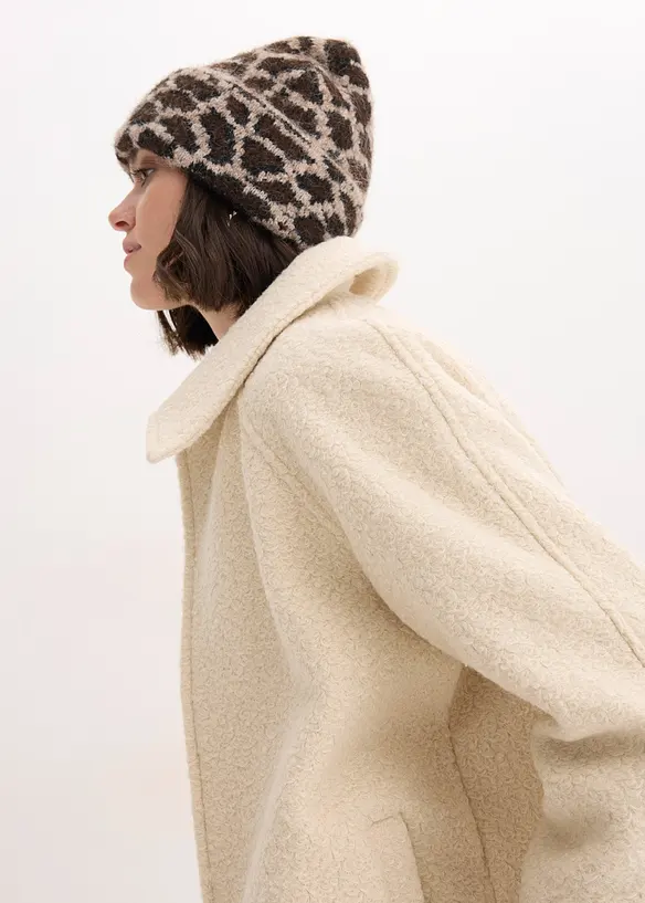 Mütze in beige von vorne (im Anschnitt) - bonprix