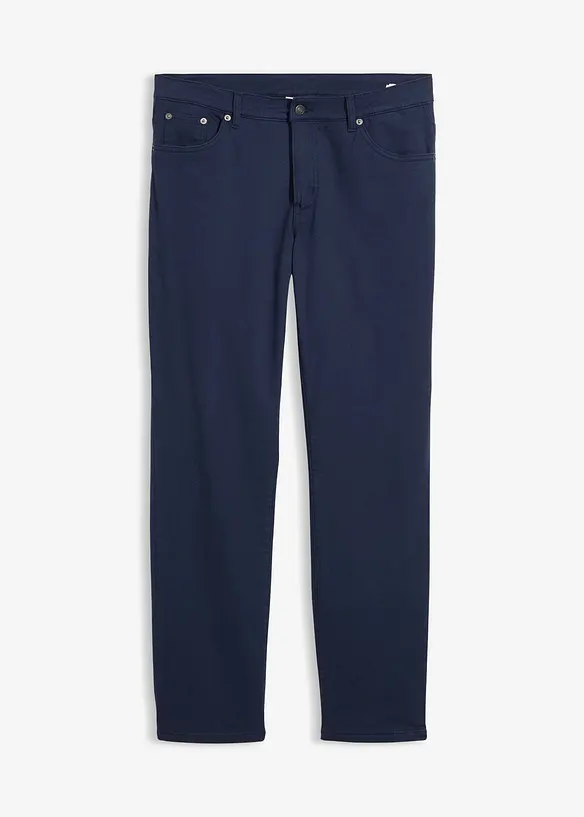 Regular Fit Stretch-Thermohose, Straight in blau von vorne - bonprix