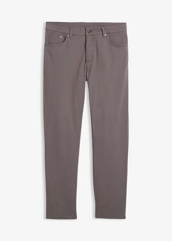 Regular Fit Stretch-Thermohose, Straight in grau von vorne - bonprix
