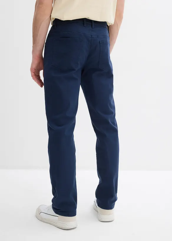 Regular Fit Stretch-Thermohose, Straight in blau von hinten - bonprix