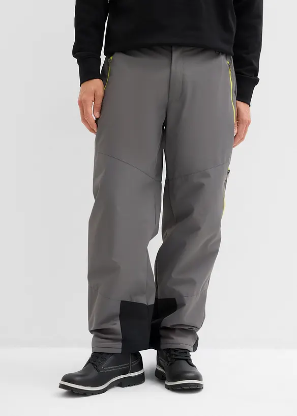 Thermo-Funktionshose in Regular Fit in grau von vorne - bonprix